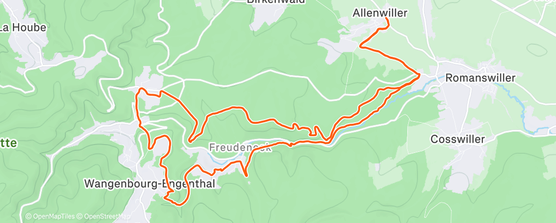 Map of the activity, Rando/Course 3h