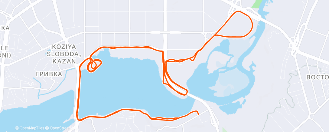 Map of the activity, Morning Run