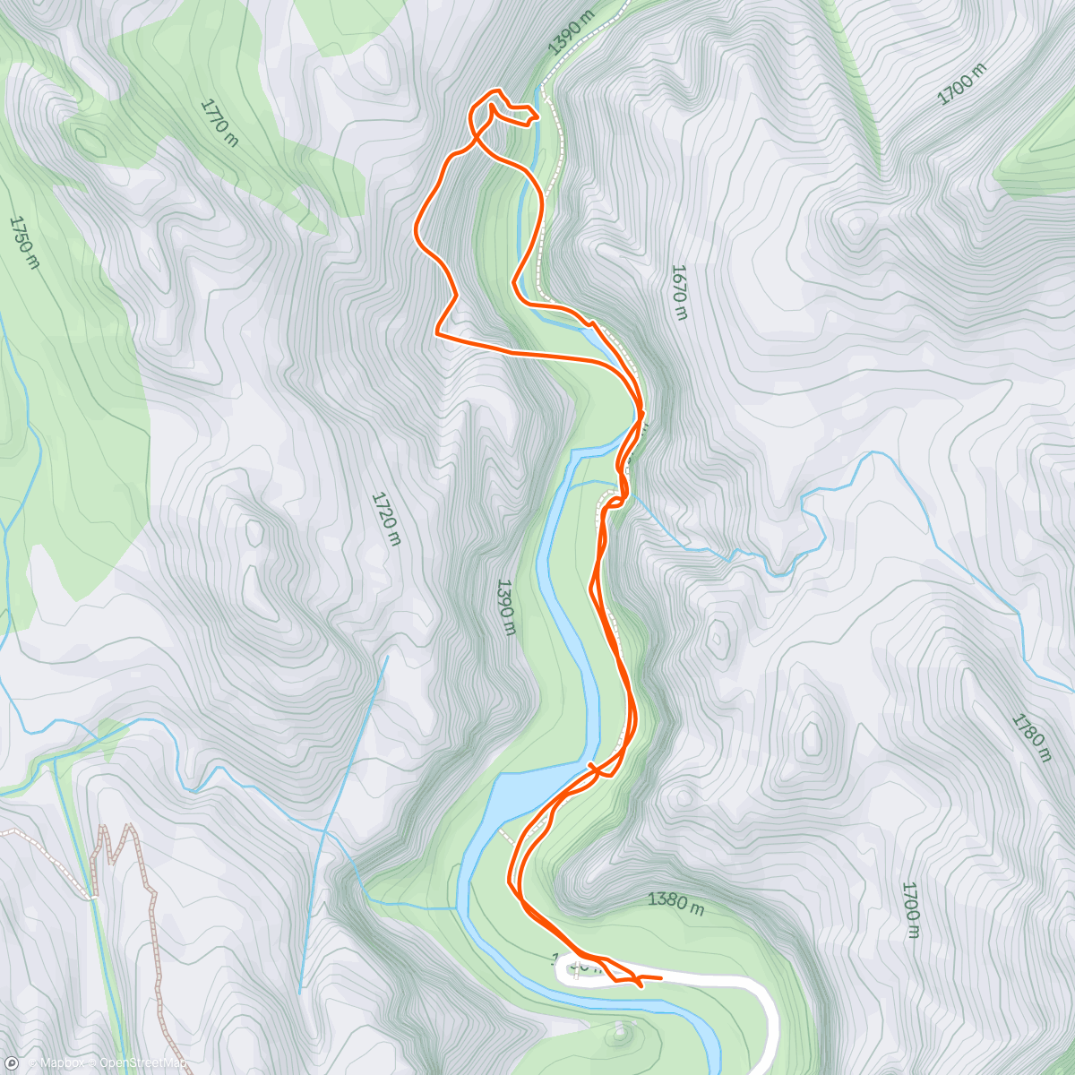 Map of the activity, Zion: Riverwalk