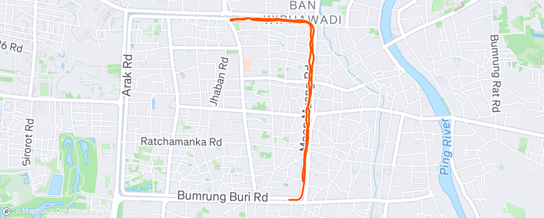 Map of the activity, Lunch Run