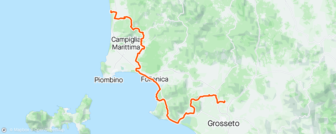 活动地图，1st stage Tuscany Trail done and dusted literally