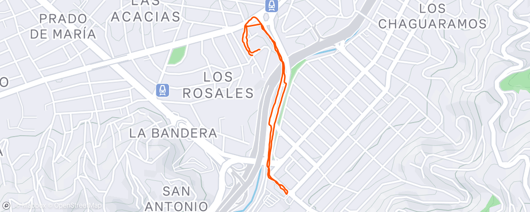 Map of the activity, Caminata de tarde