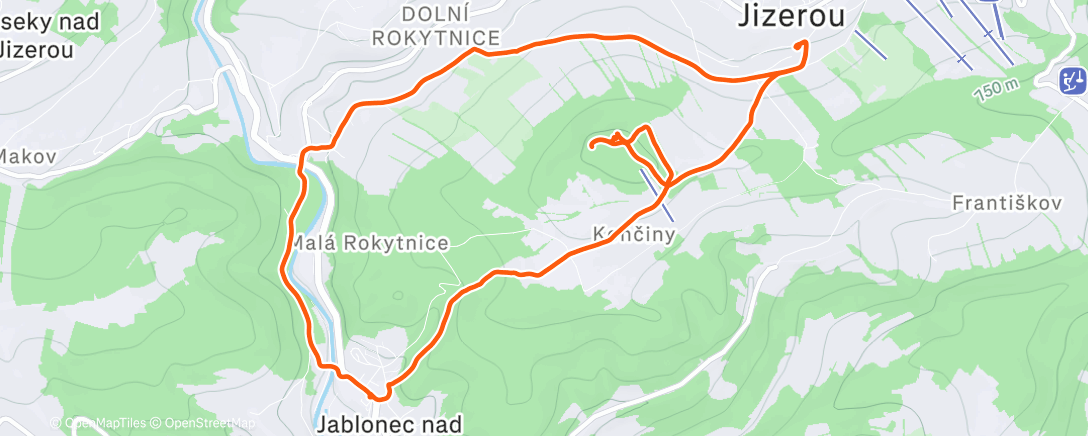 Map of the activity, Lunch Walk