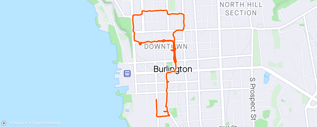 Karte der Aktivität „Burlington Walk”