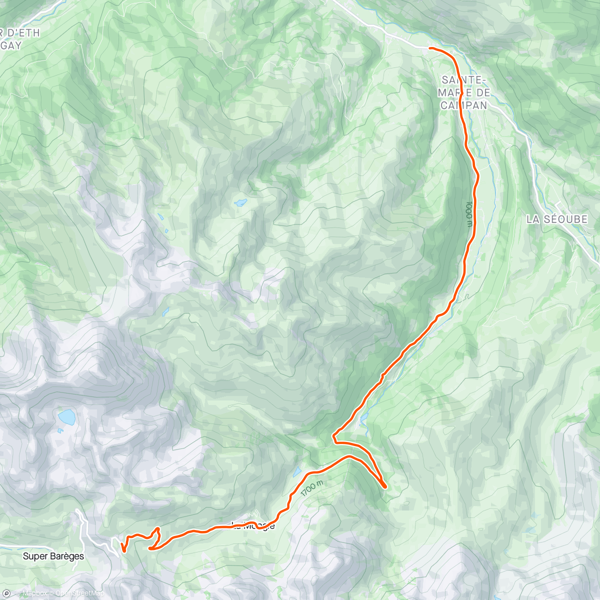 Mapa da atividade, ROUVY - Col du Tourmalet | East