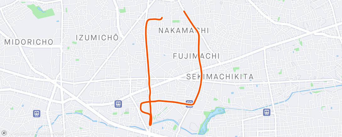 Map of the activity, 夕方のランニング