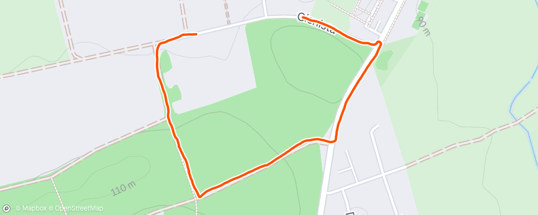 Map of the activity, Evening Walk