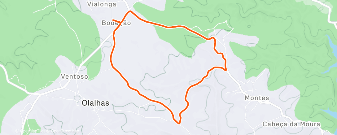 Map of the activity, Corrida da hora do almoço