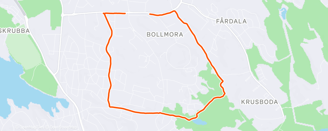 Map of the activity, Afternoon Walk