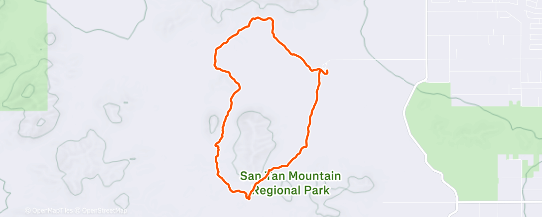 Map of the activity, Morning Trail Run