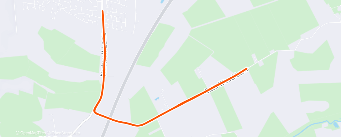 Map of the activity, Afternoon Run