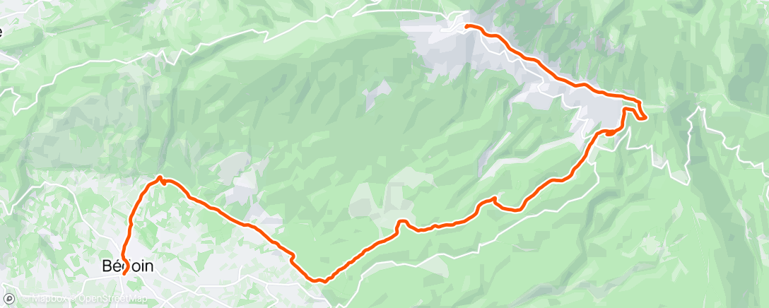 Map of the activity, Descente du Ventoux jusqu’à Bédoin