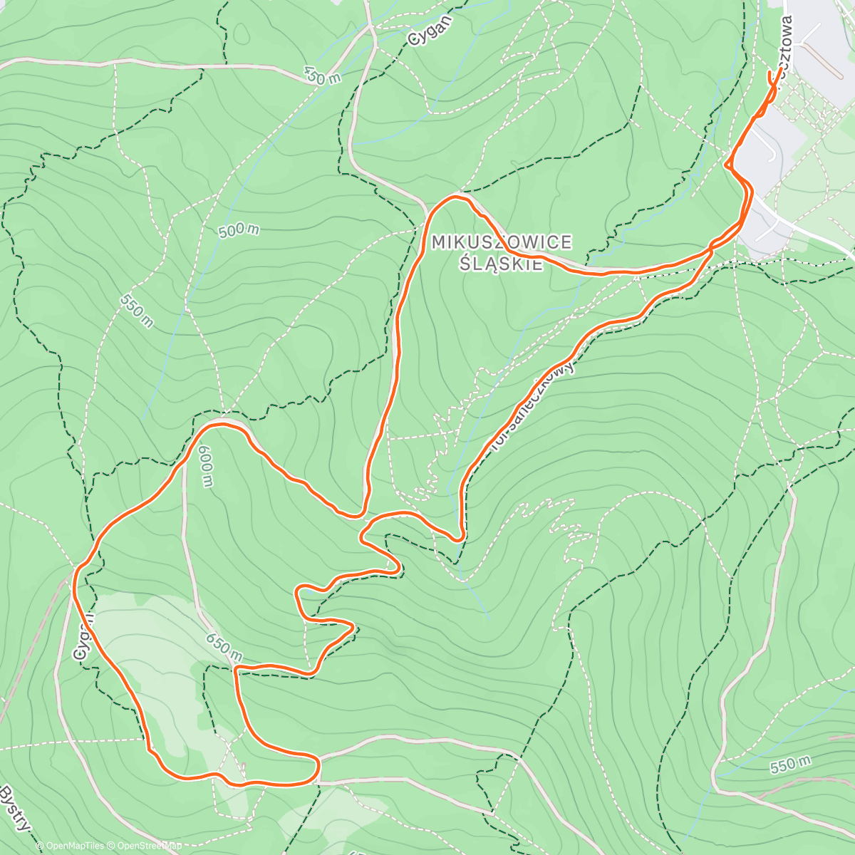 Map of the activity, Kozia Góra 52/2025