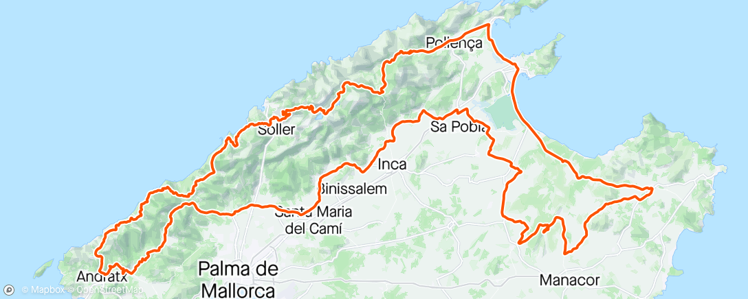 Mapa de la actividad, Mallorca 312