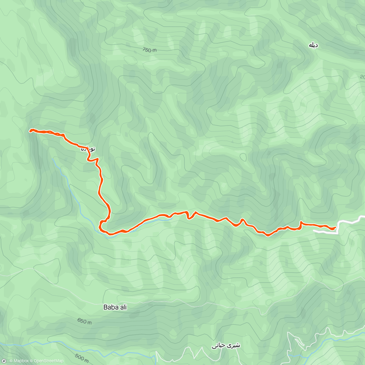 Map of the activity, ☀️ Kuteh Kumeh, Laton Barzov Waterfall