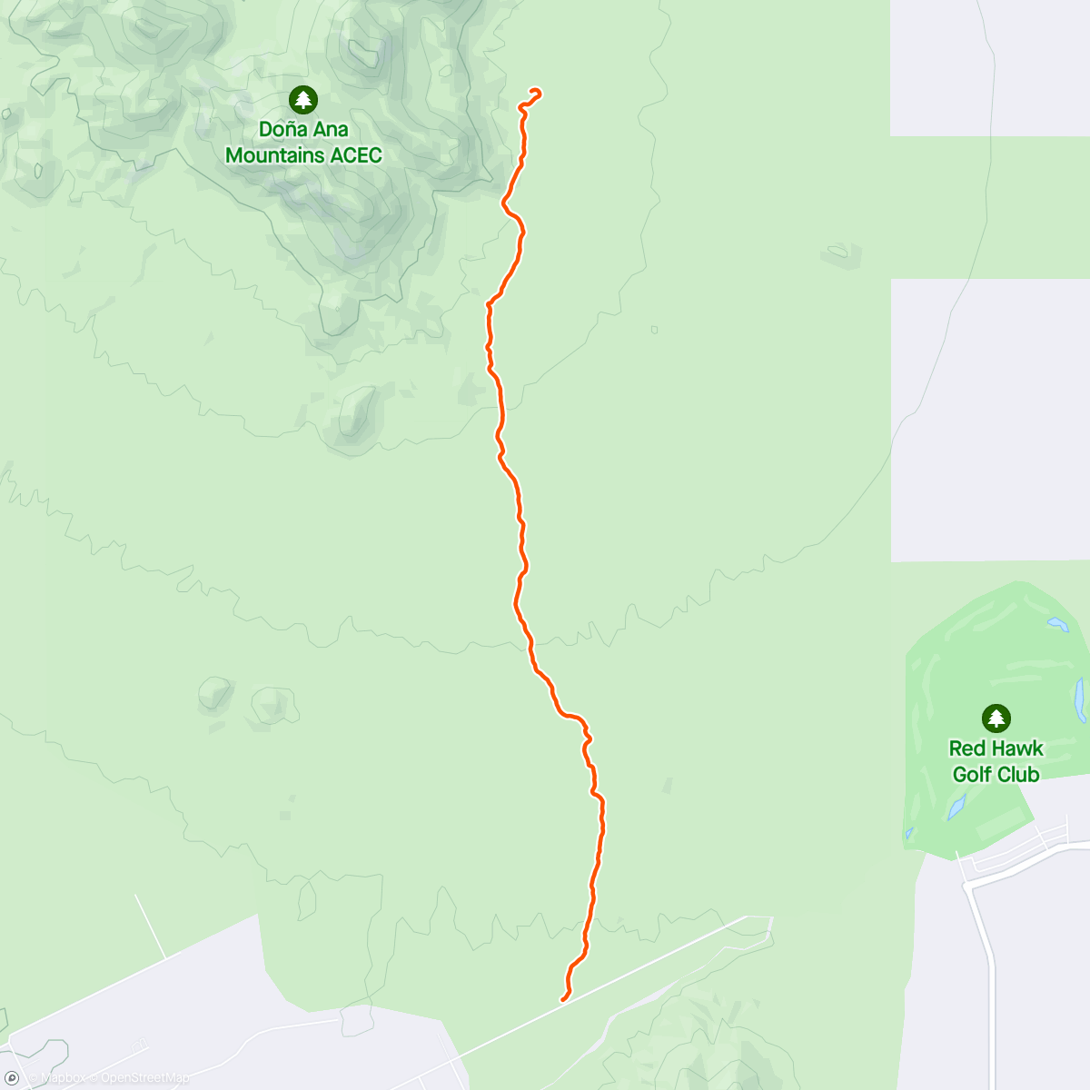Map of the activity, Dona Ana Mountain Trails | Las Cruces, NM