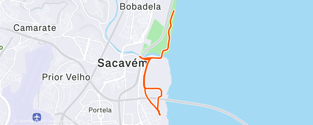 Map of the activity, Getting back… 7.7 km