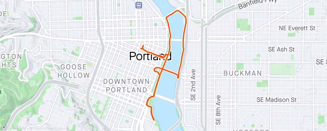 Map of the activity, Good morning Portland 🌧️🏃‍♀️🏃🏻‍♀️