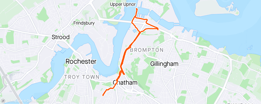 Map of the activity, Morning Run (first 10KM since 2019!)