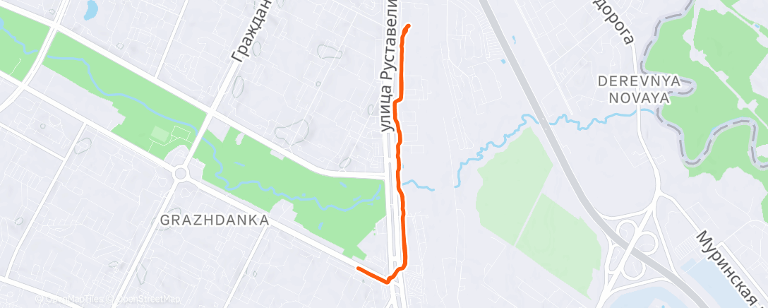 Map of the activity, Вечерній походъ↓