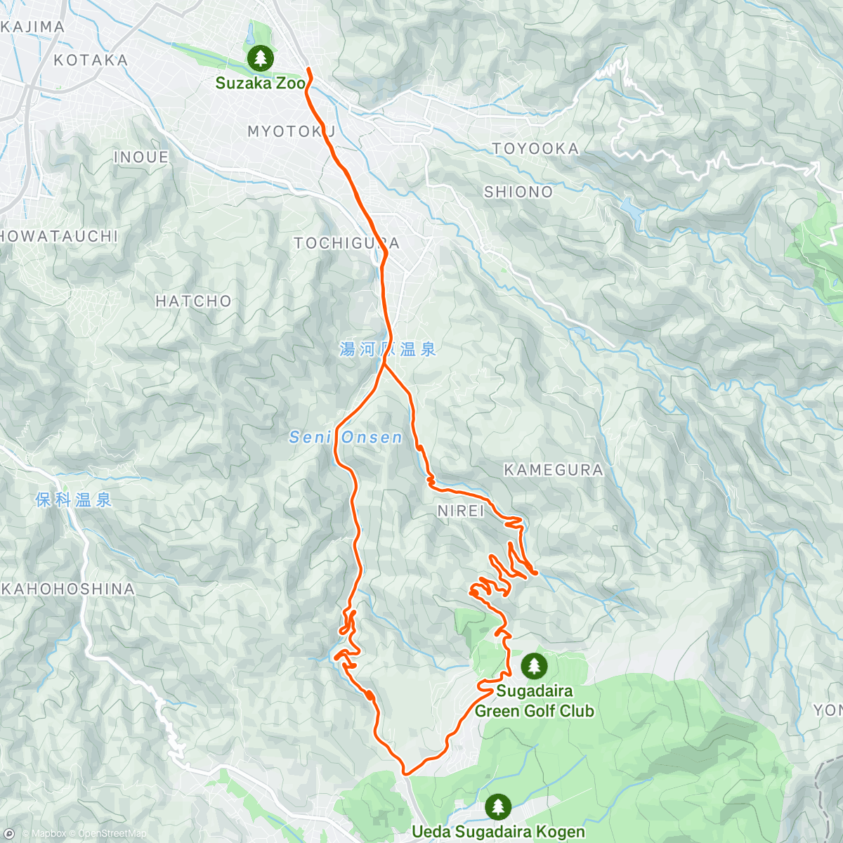 Map of the activity, Minenohara sugadaira
