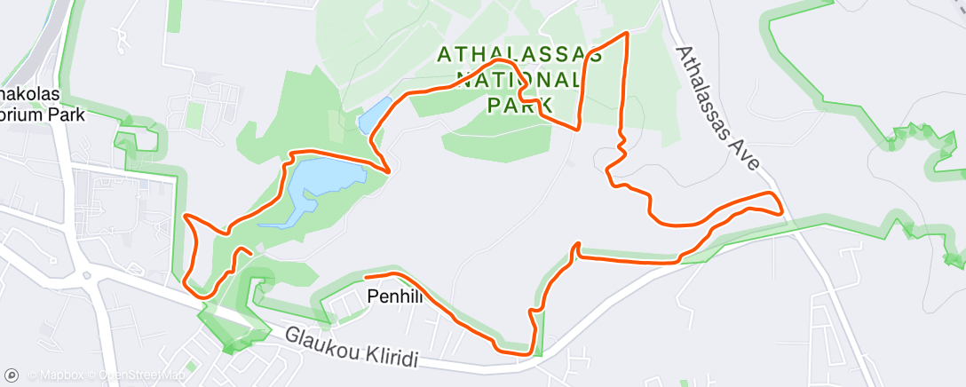 Map of the activity, Morning Run
