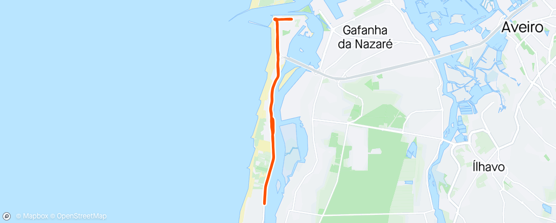 Map of the activity, Corrida ao entardecer