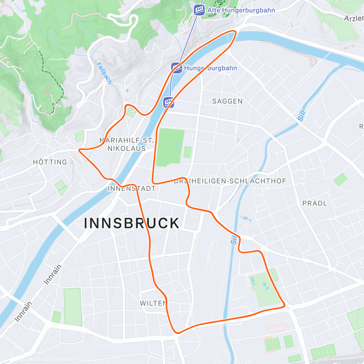 Map of the activity, Donny Chaingang