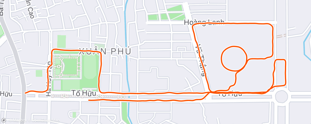 Map of the activity, Morning Run