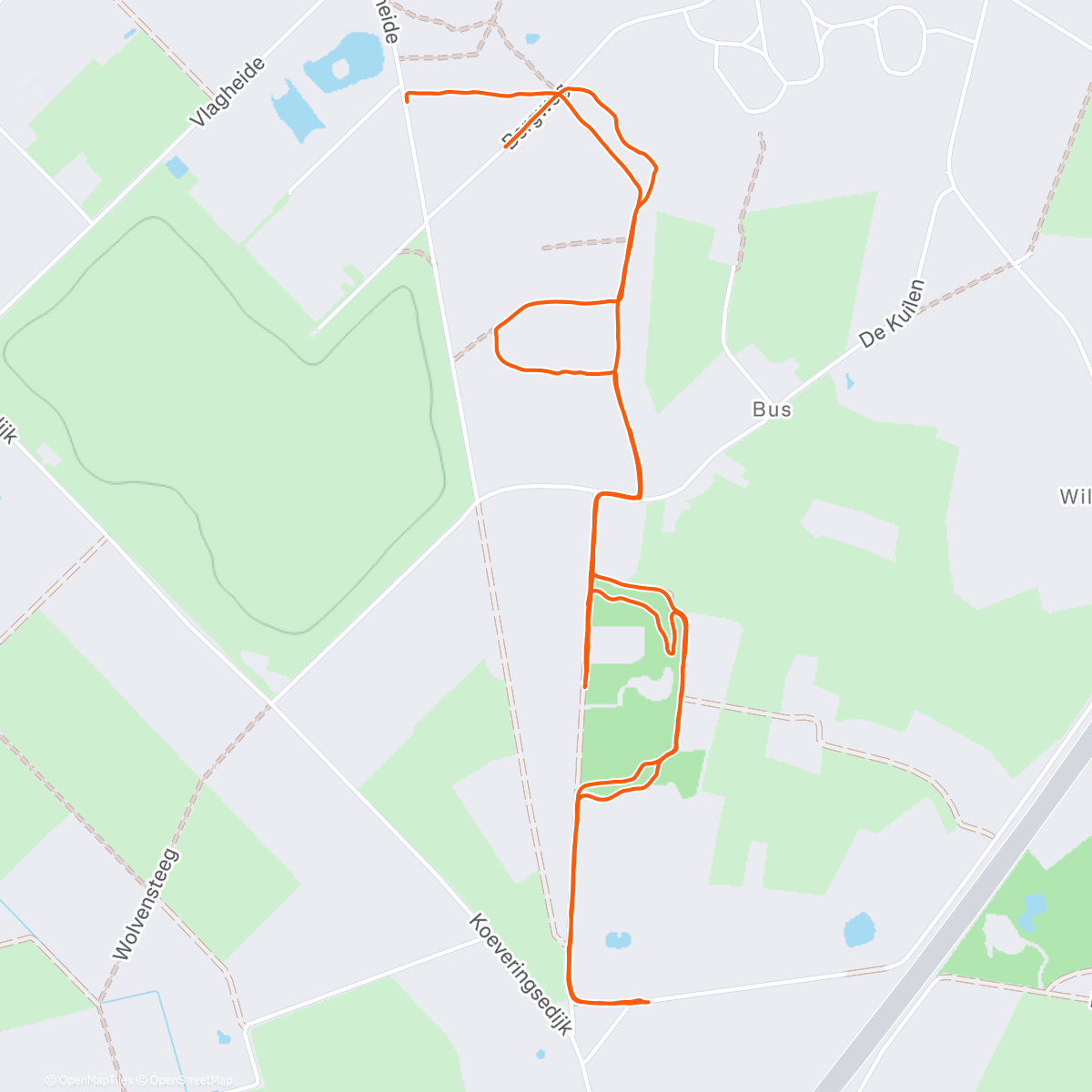 Map of the activity, Ochtendloop