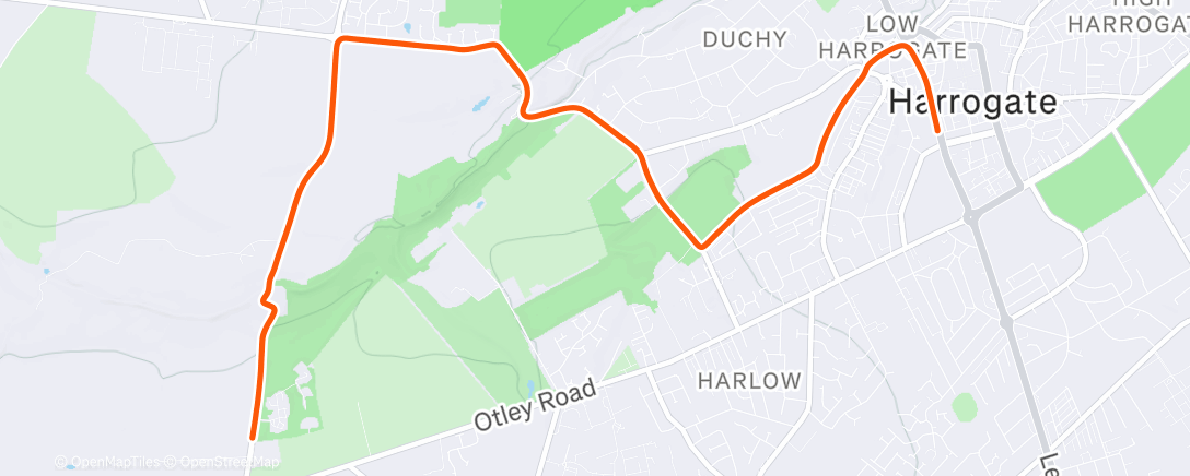 Карта физической активности (Zwift - Easy Hour on Yorkshire Double Loop in Yorkshire)