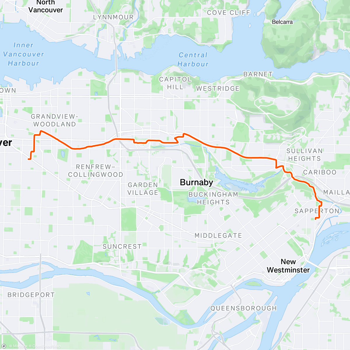Map of the activity, Late end