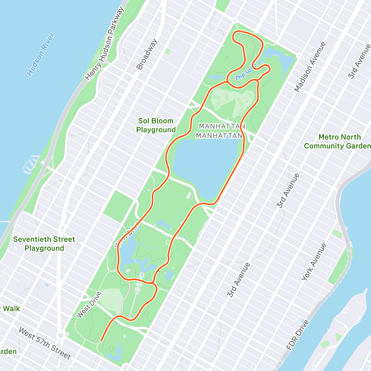 Map of the activity, Zwift - Astoria Line 8 in New York