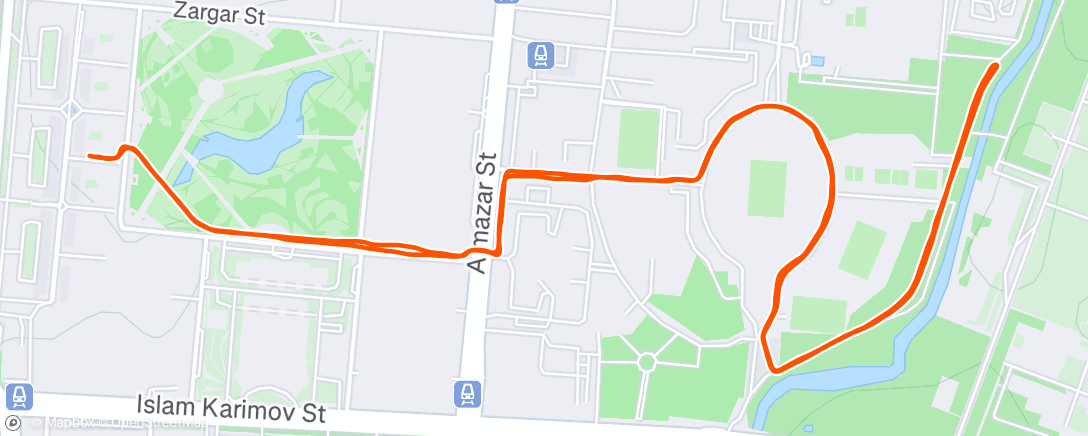 Map of the activity, Утренний забег