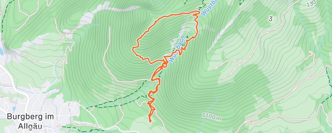 Map of the activity, Mittagswanderung