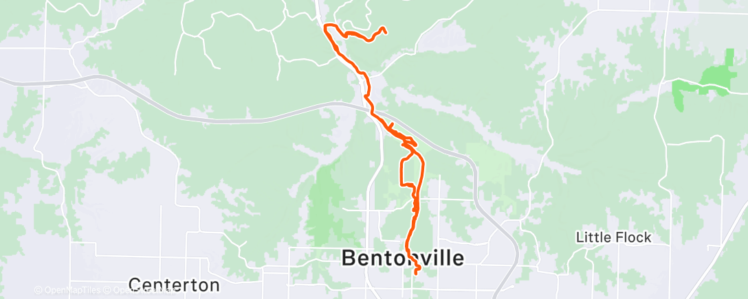 Map of the activity, Morning Mountain Bike Ride
