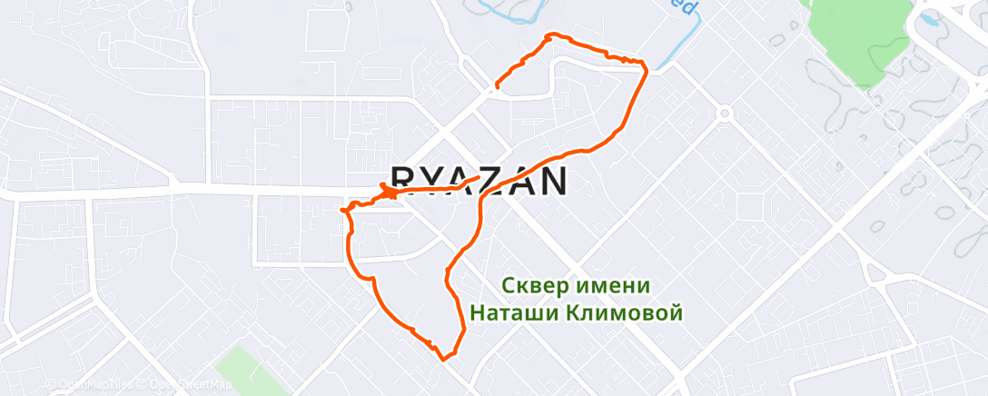 Map of the activity, Вечерний забег