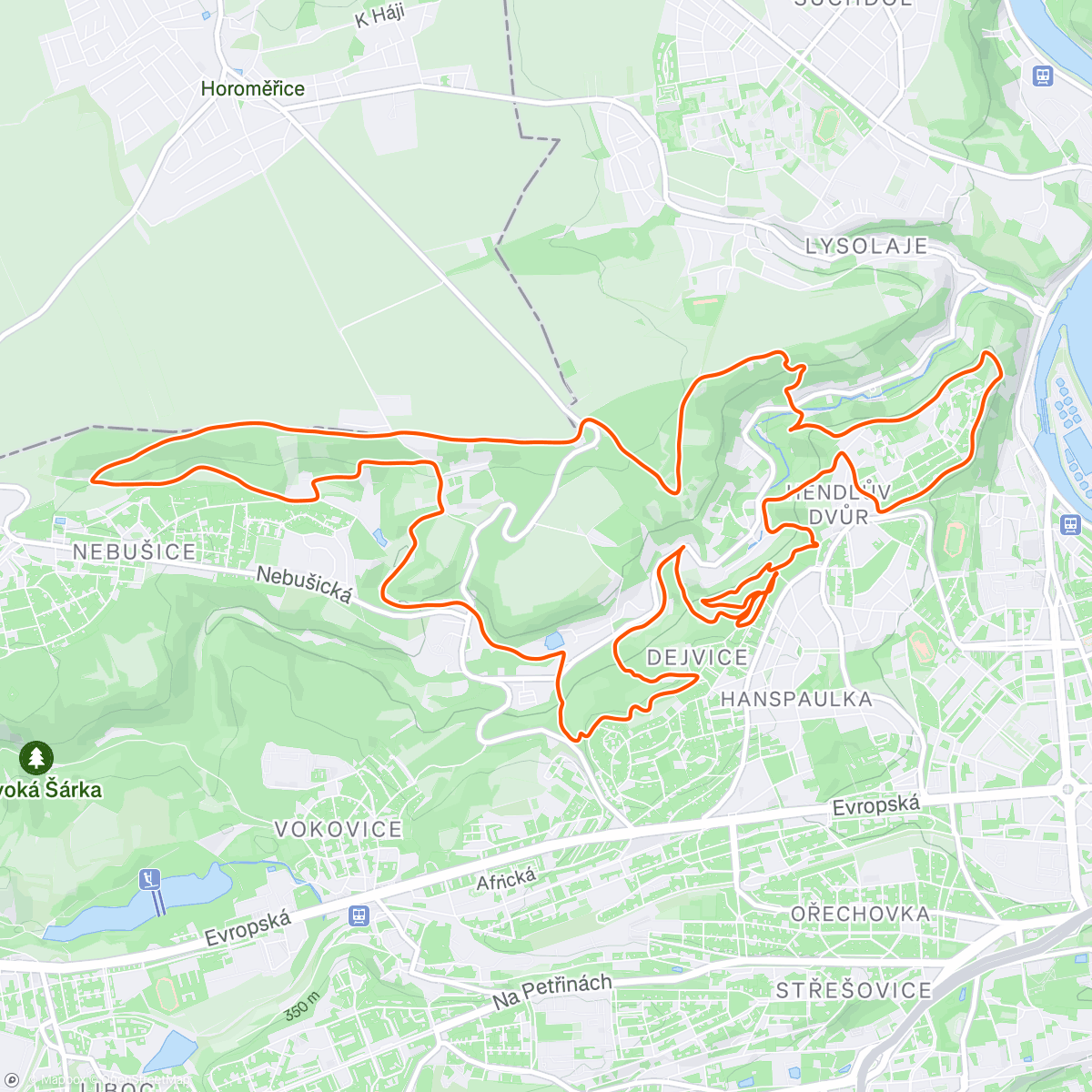 Map of the activity, Šutr 93+