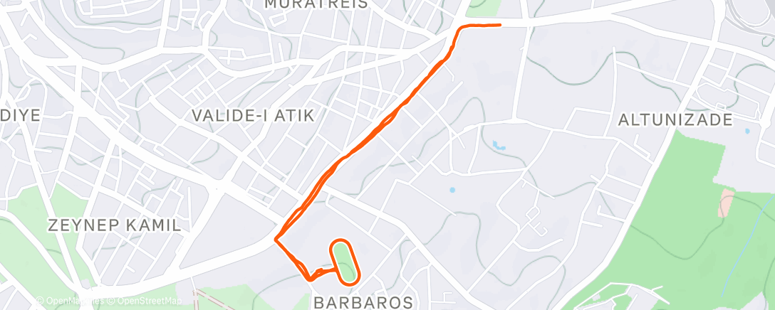Map of the activity, Morning Run