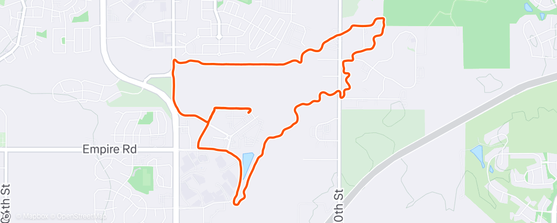 Map of the activity, Morning Run