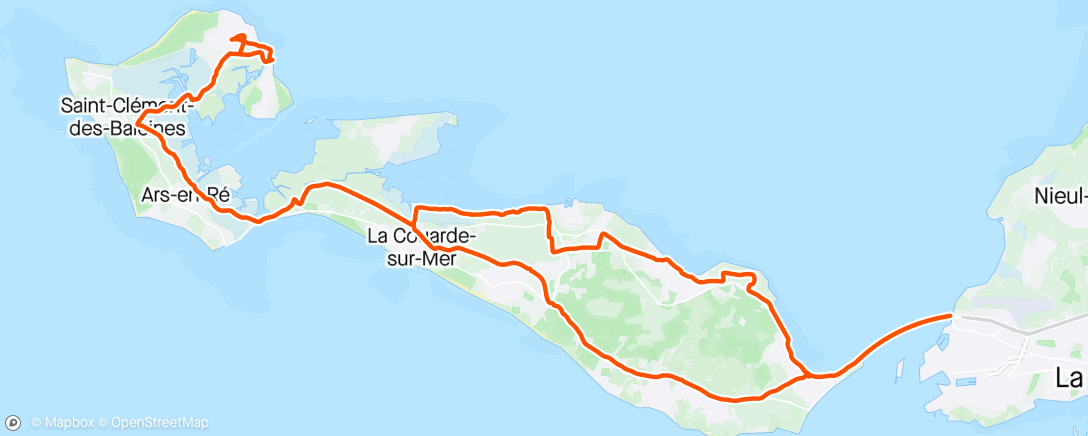 Map of the activity, Windy ride