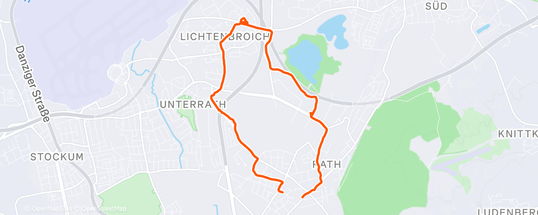 Map of the activity, Fahrt am Morgen