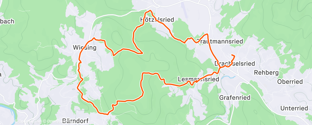 Map of the activity, Traillauf am Morgen