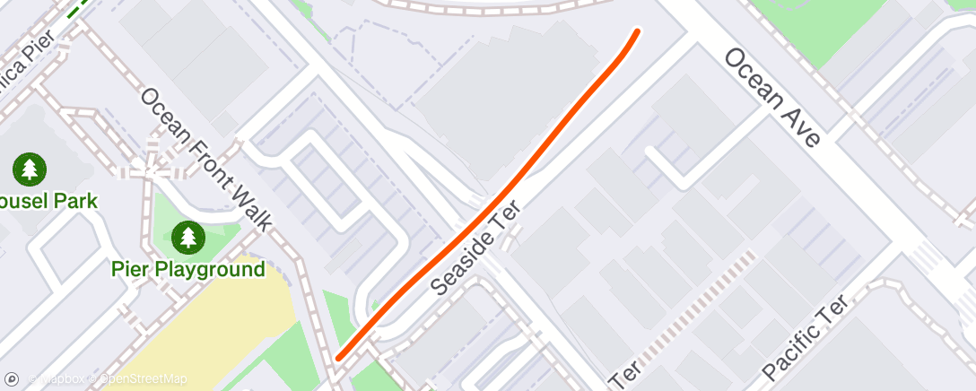 Map of the activity, Evening Run