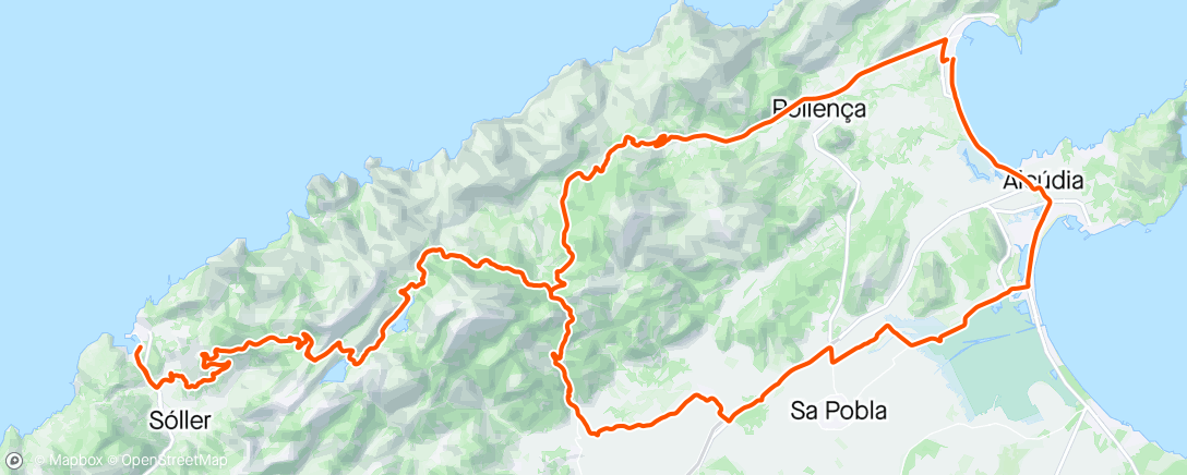 Map of the activity, Mallorca day 2 - Puig Major (& Soller)