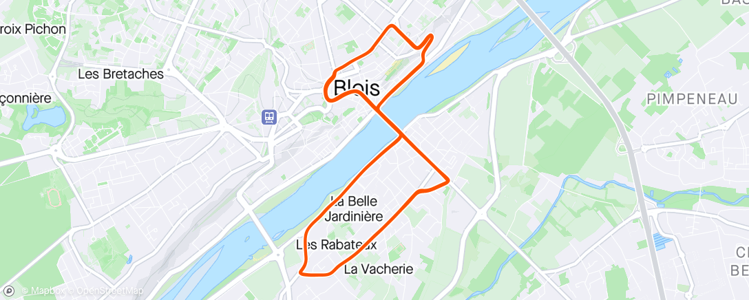 Map of the activity, Tour du Loir er Cher Stage 5