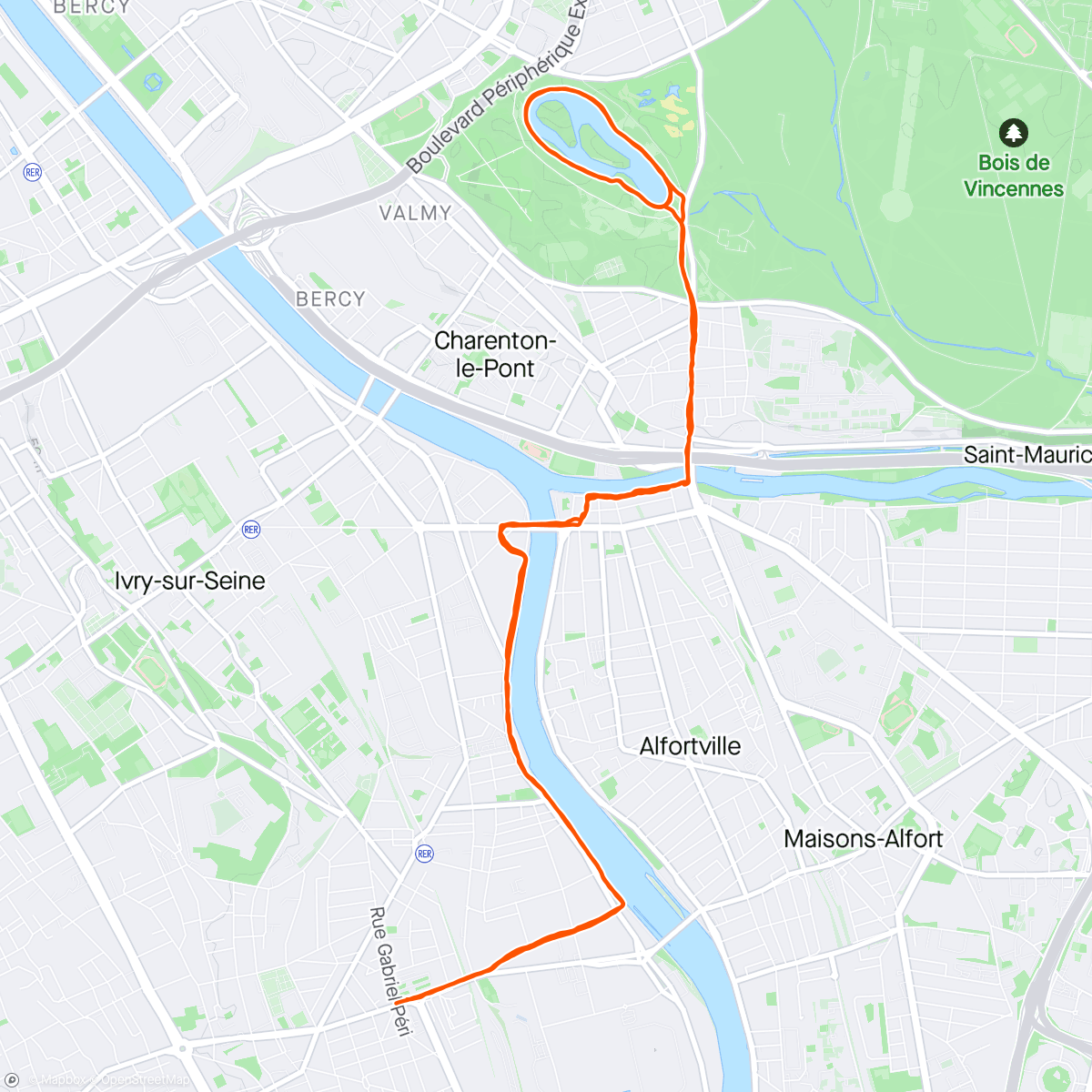 Karte der Aktivität „CAP Vincennes”