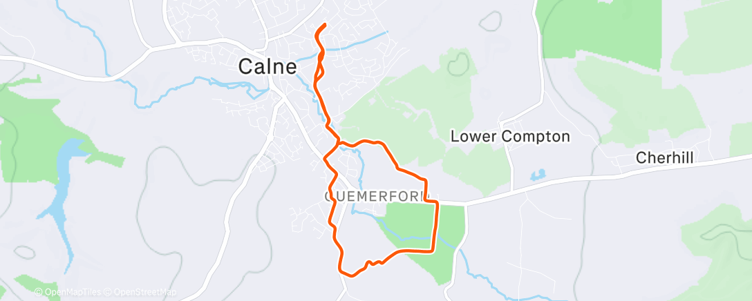 Map of the activity, Afternoon Hike