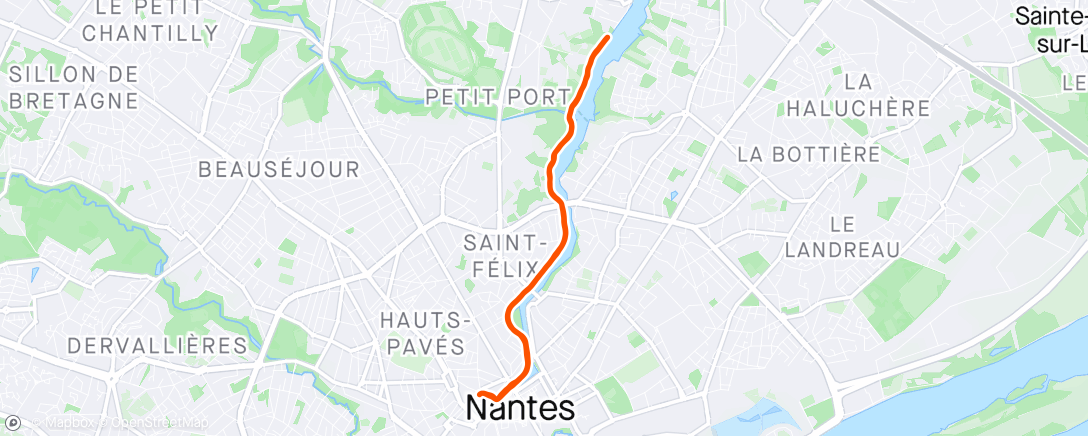 Map of the activity, Footing de reprise