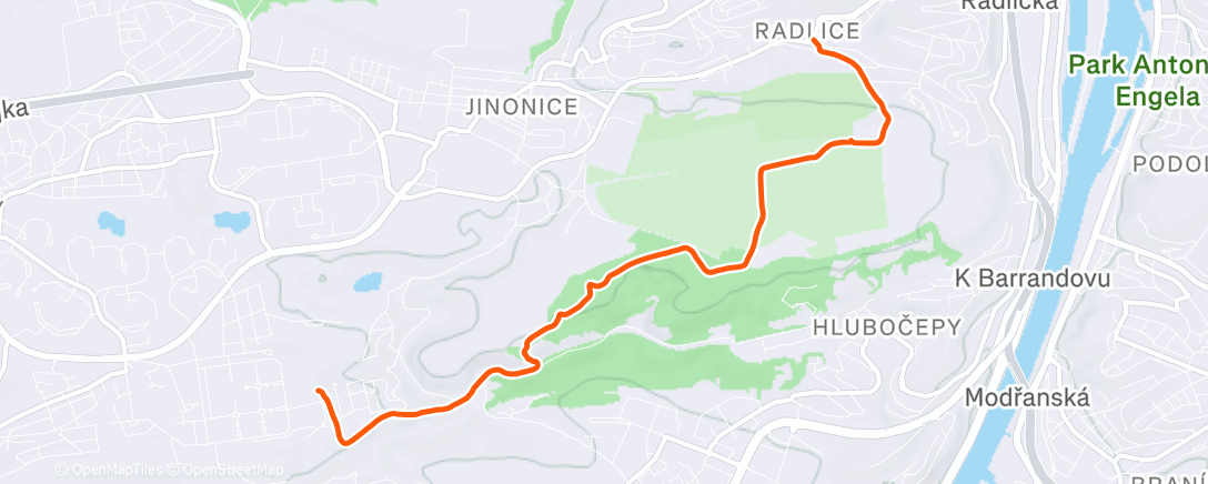 Map of the activity, Radlická-Dívčáky-VO